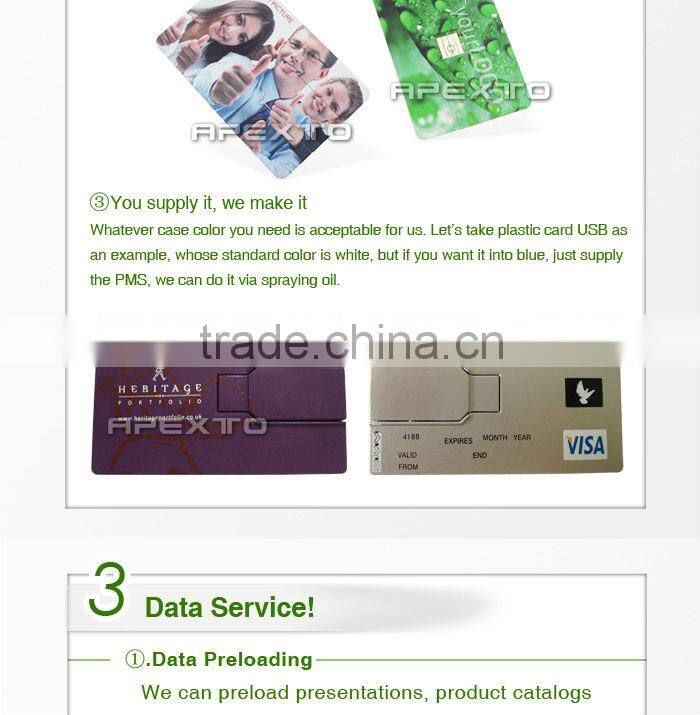 Business personal card usb flash with free logo printing