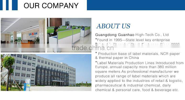 best price adhesive semi gloss printing color paper labels in roll