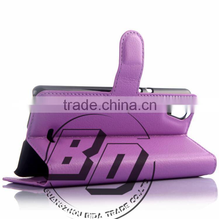 Top Selling Durable Flip Wallet Style Magnetic Flip Stand PU Leather Case For Wiko Rainbow lite luxury leather case