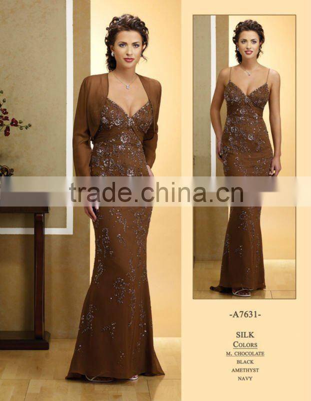 Super Comfortable Chiffon Fabric Glamorous Design Dresses for Brides Mother