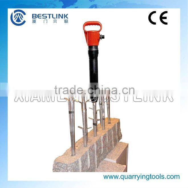 Pneumatic jack hammer rock splitter and wedges & shims