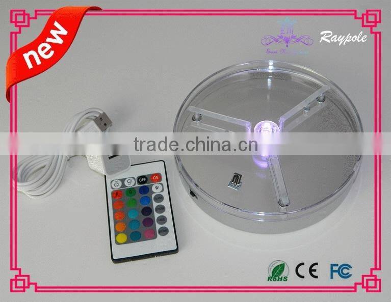 Multi-color led candle holder led centerpiece light base 6inch led wedding vase light for decoration