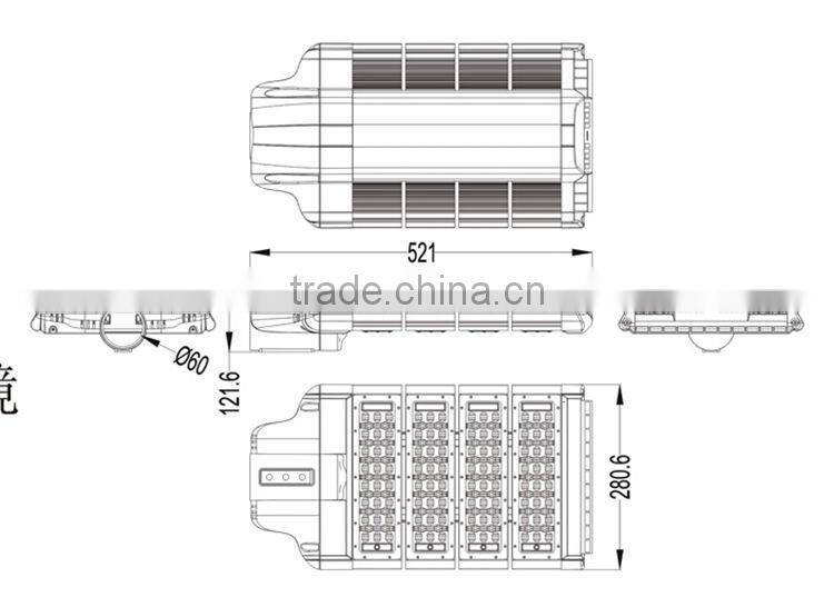New design IP65 120W led street light module factory manufacture