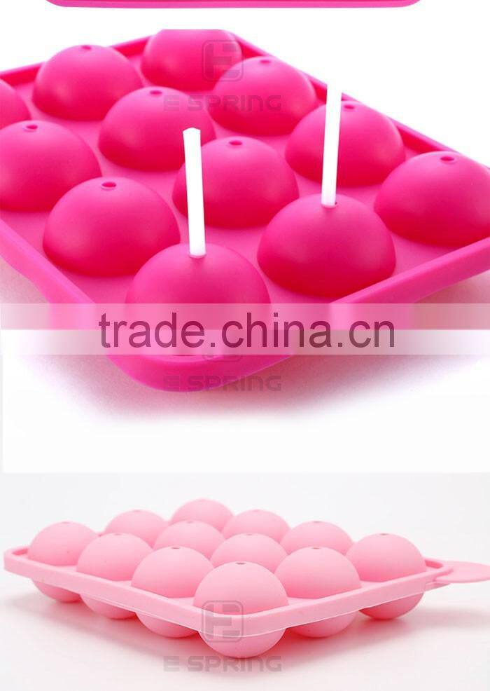 DIY Lollipop Silicone Ball Cake Molds 12 Cavity Cake Decoration Silicone Molds