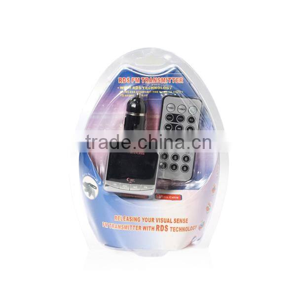 car fm transmitter with RDS technology supports USB disk/MP3/SD/MMC card function