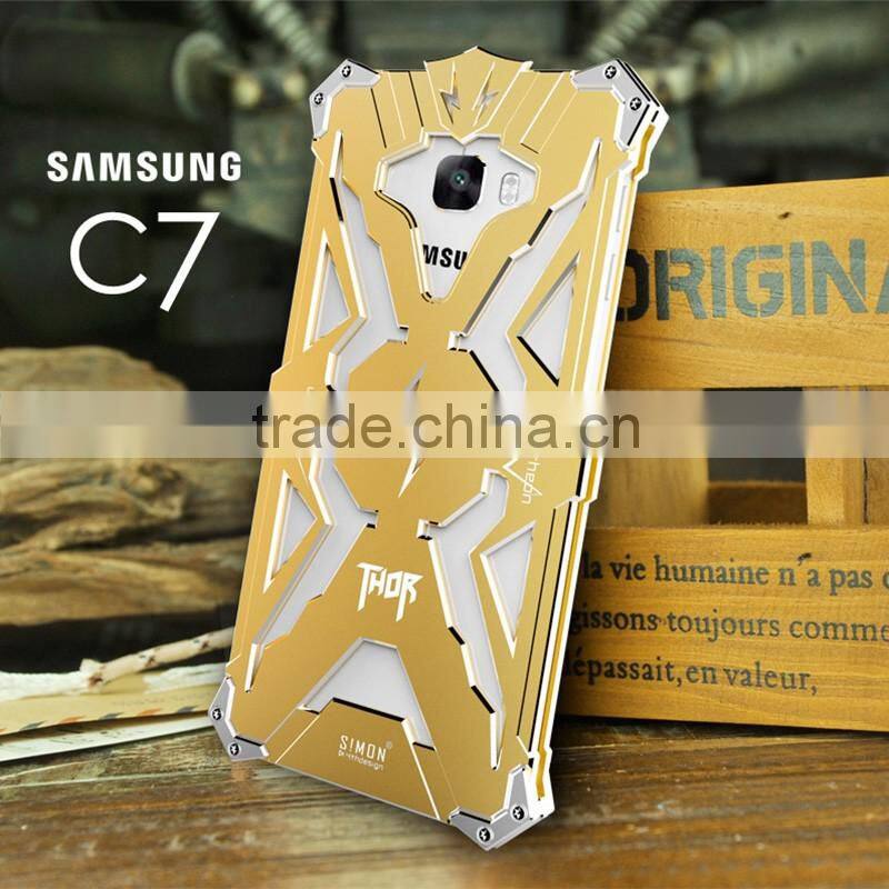 Aluminum METAL case for SAMSUNG GALAXY C7 FULL BODY PROTECT HOUSING ALUMINUM CASE protective SHOCK PROOF SM THOR THE FLASH CASE