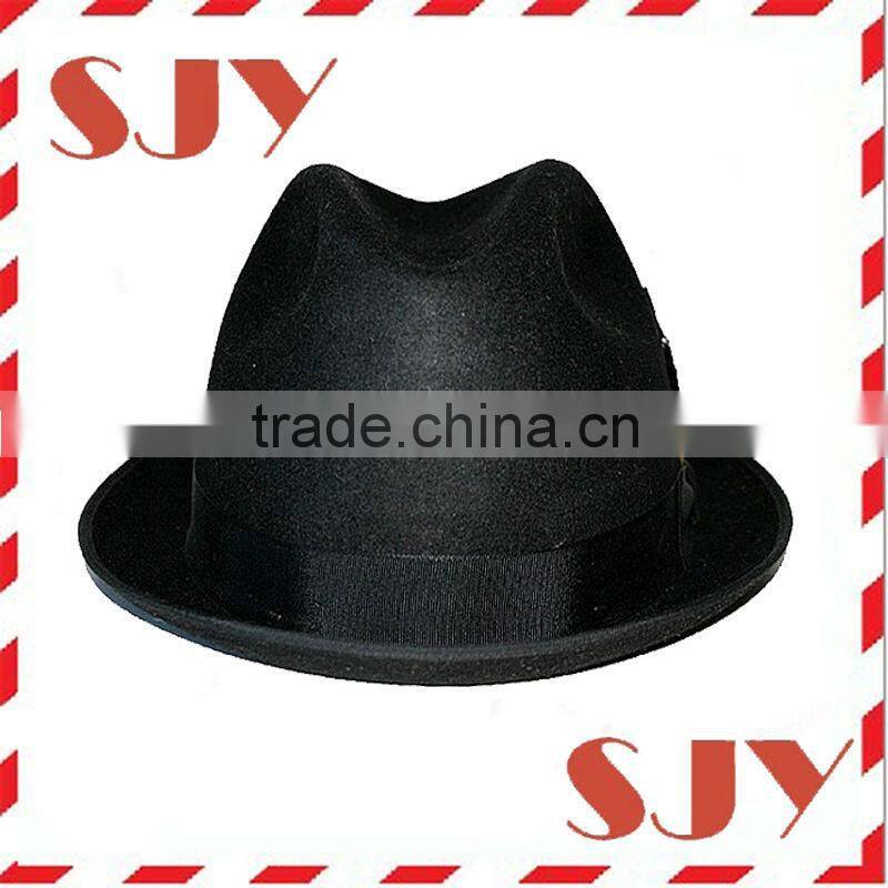 fashion wool felt bowler hat,classical unisex wool felt fedora hat