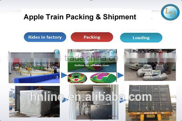Kids apple train ride!!! Amusement park kids train ride electric mini train for sale