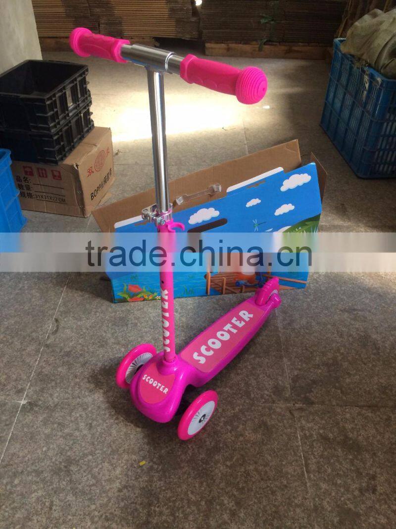 Height-Adjustable Three-Wheel Mini Scooter for Children
