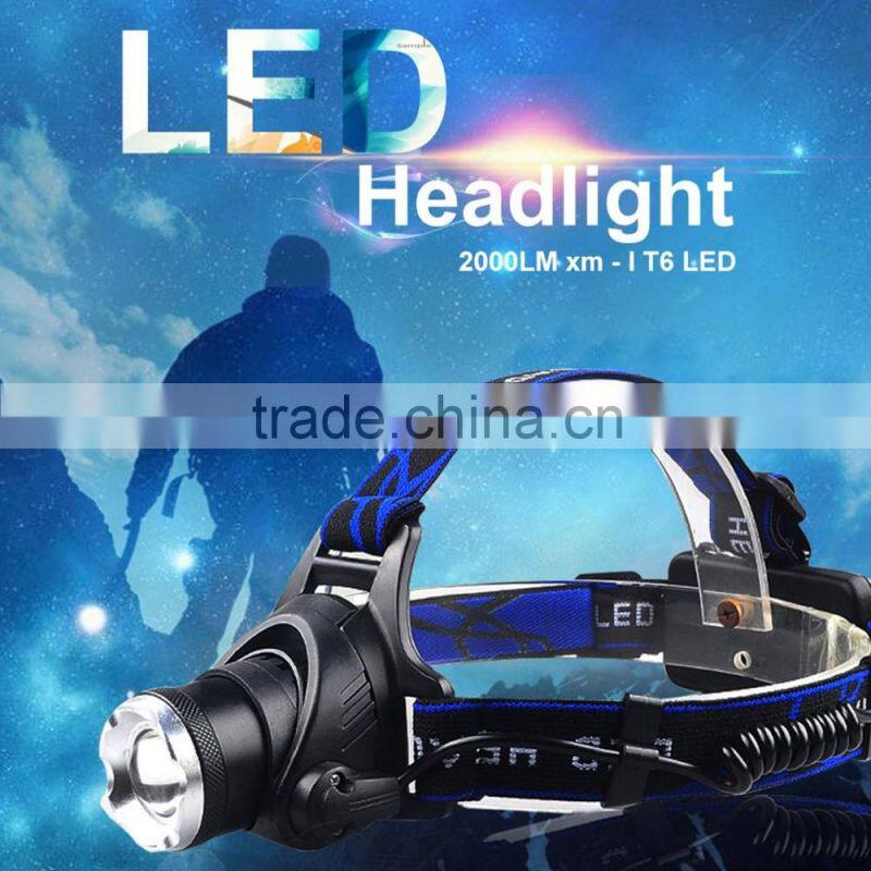 1800LM XM-L T6 LED Zoomable Headlight 3 Modes 18650 Bike Bicycle Flashlight Head Light Outdoor Camping