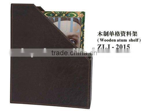 Faux Leather Covered File Folder Decorative