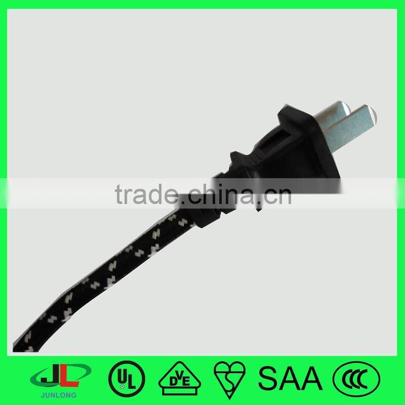 GuangDong Factory CCC ISO approved China 2 pin ccc power cord electrical cord Plug with ISO CCC power cord