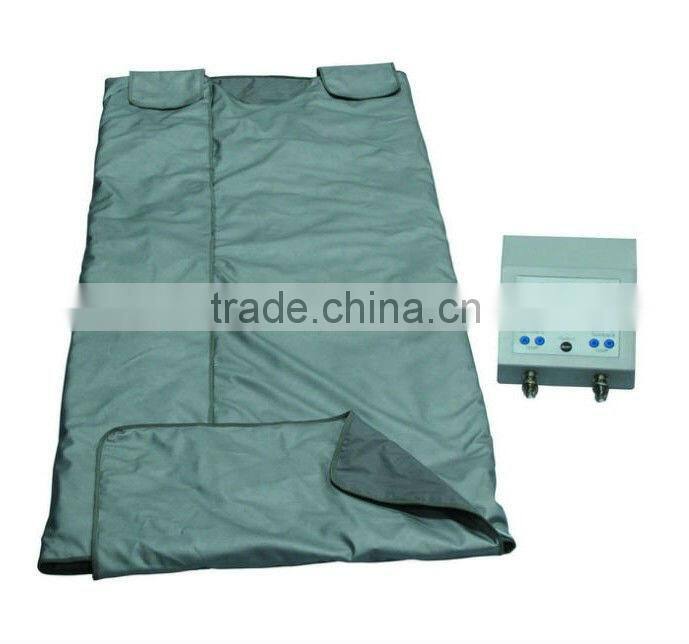 Three zone far infrared heated blanket for body shaping