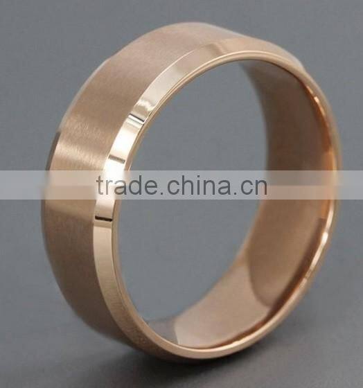 Mens Womens Wedding Bands Classic 8MM Titanium Steel Promise Rings for Him High Polished Rose gold Comfort Fit Ring