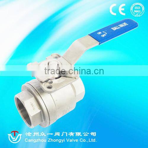 manufacturer of stainless steel 2pc thread ball valve
