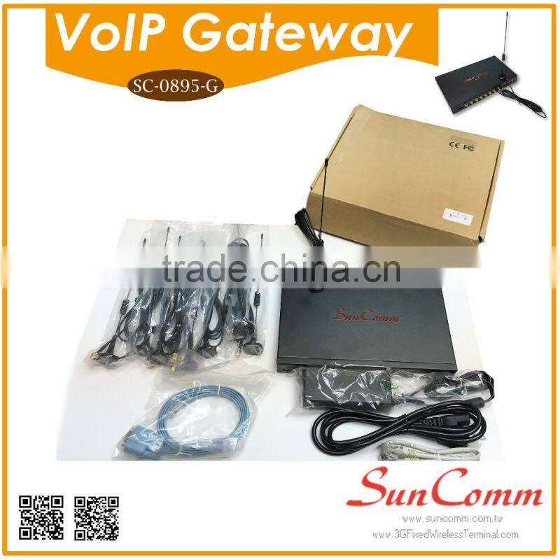 GSM Voip Terminal SC-0895-G with 8 SIM GSM SMS Gateway