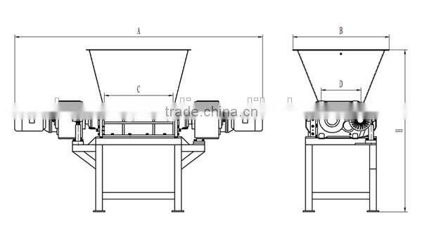clothes shredder/2015 wood pallet shredder