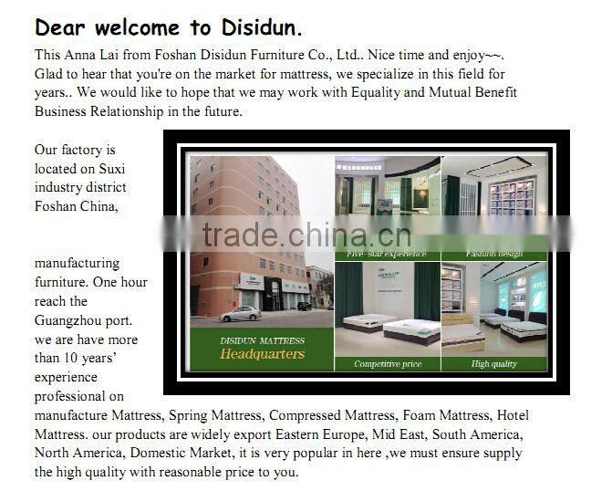 Portable compressed visco memory foam mattress DS-313