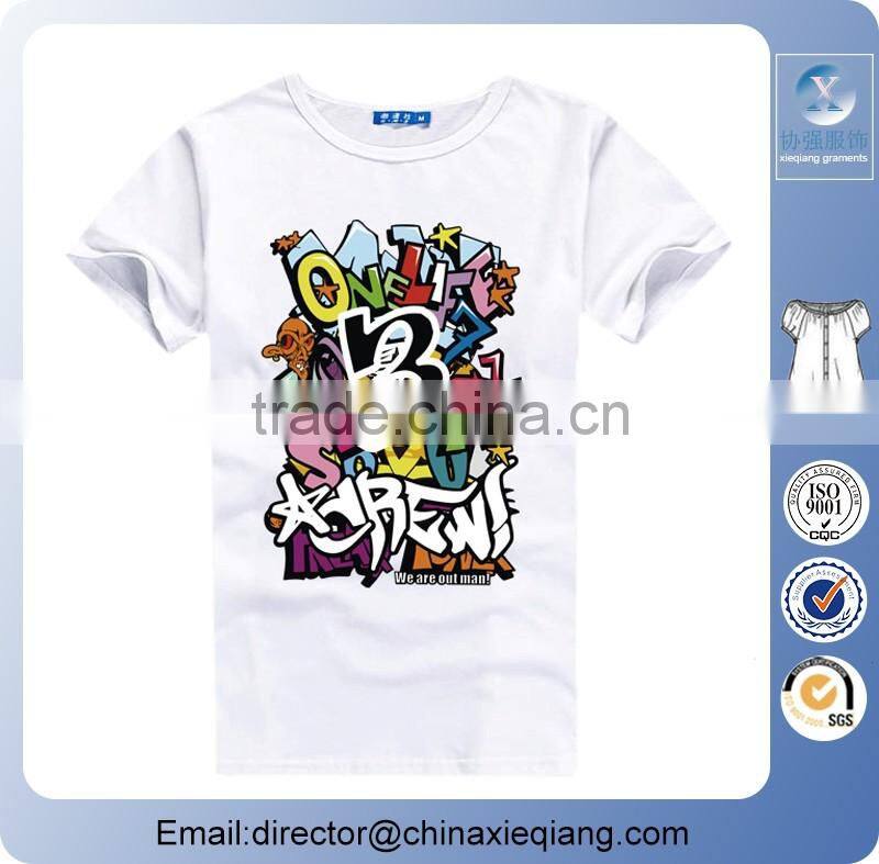 Hotsale sublimation print t-shirt with custom logo/t shirt wholesale China