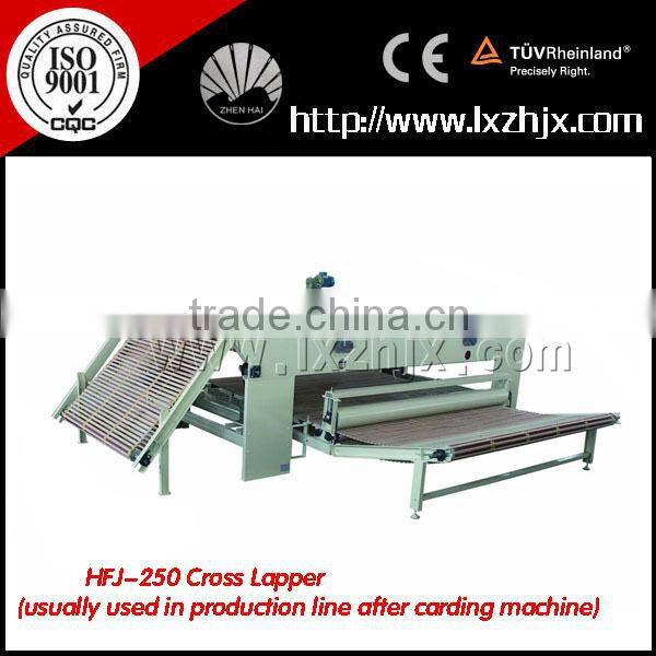 Nonwoven web layer cross lapping machine