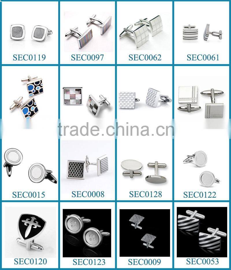 2SHE Fashion 304/316L Stainless Steel cheap cufflinks