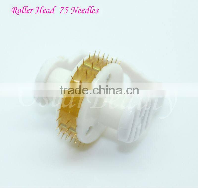 (2015 HOT) LED Light DermaRoller 75 Micro Needles therapy eye roller (OB-VMN 03N)