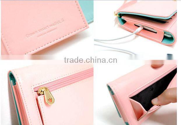 Pu Leather Smart Phone Wallet Mobile Card Holder Case Coin Bag Pouch Purse For S3 5/4/4s With Pvc Box Packing