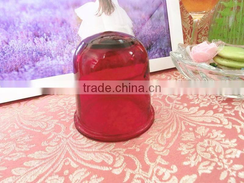 spary red color glass material empty lampshade cover