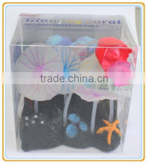 Imitation Growing Coral Aquarium Resin Lotus with flowers for fish tank