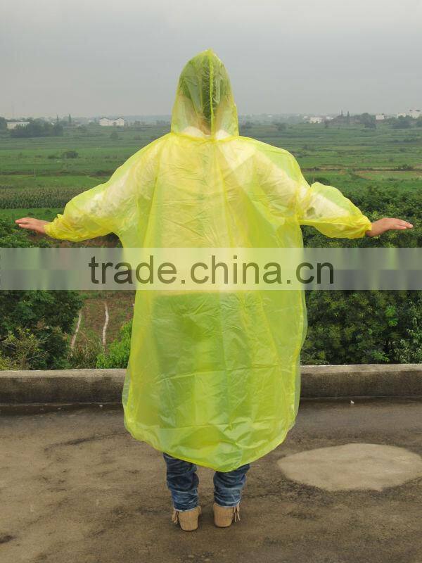Supply one-off use PE Customized Rain Coat