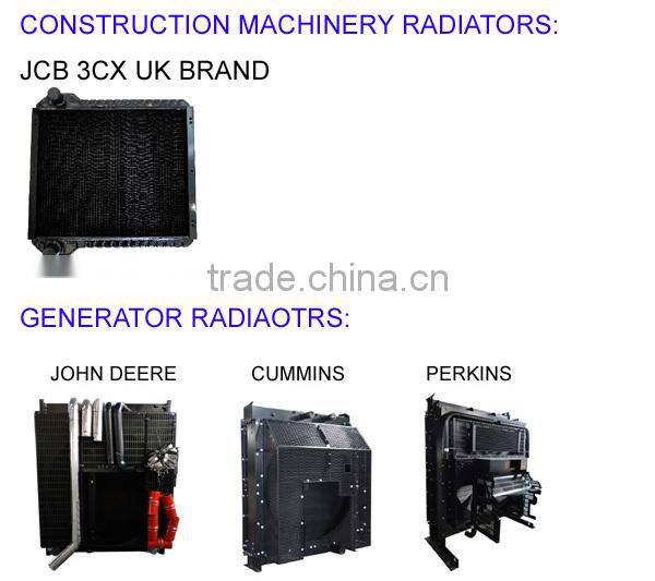 JCB 3CX UK Brand Aluminum Copper Radiator For Excavator