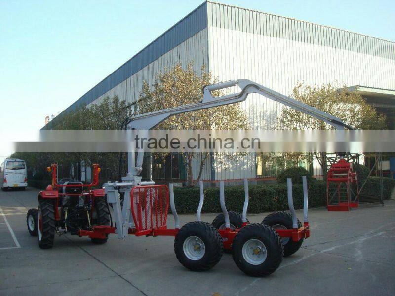 Tractor Log Crane and Trailer