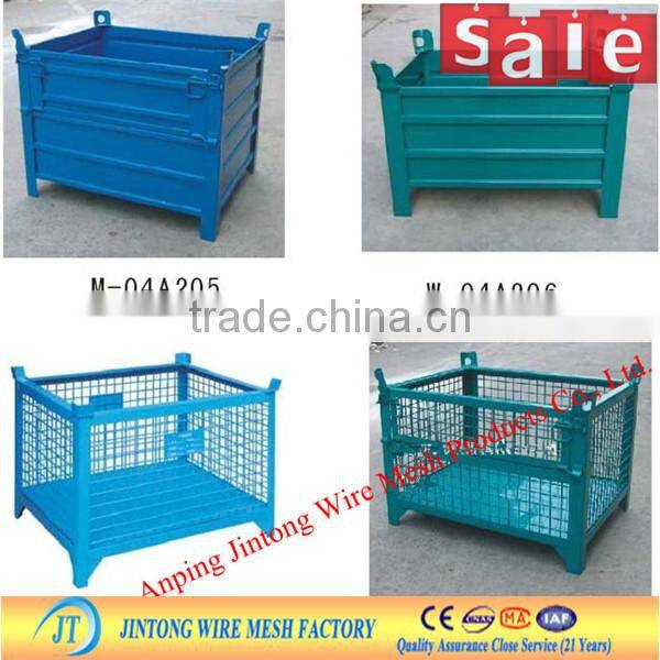 foldable galvanized wire mesh container