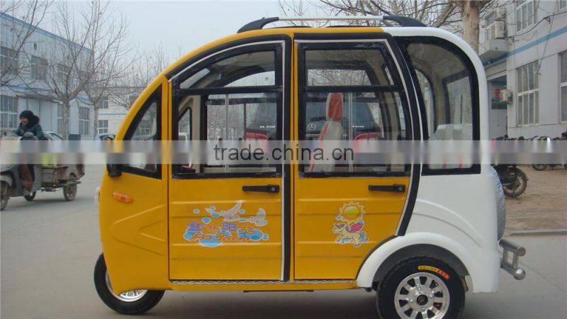 500W closed cabin cargo electric rickshaw tricycle with closed body
