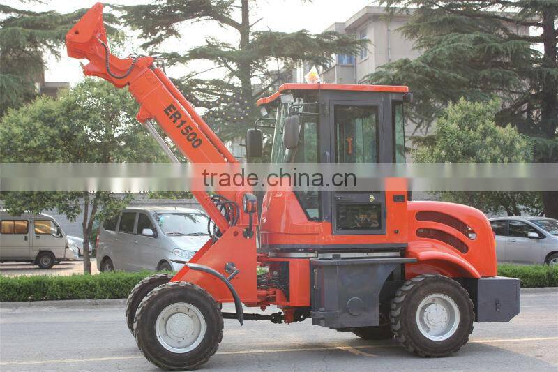 1.5 Ton Telescopic Loader with Telescopic Arm Sell to Europ