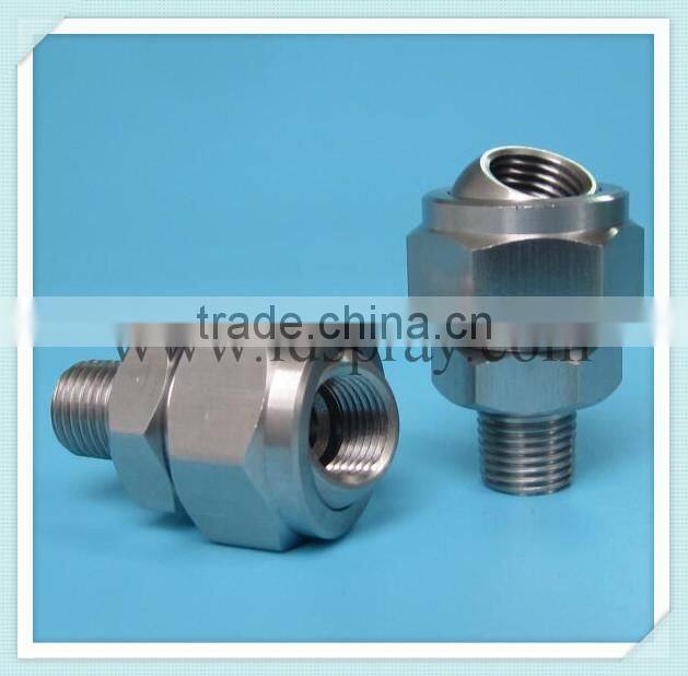 1/4 X 1/4 SS Stainless steel adjustable ball connect joint swivel with nozzles