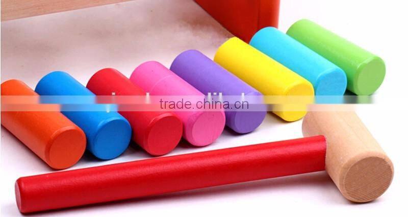 Factory OEM custom kids knocking game USA educational wooden toy