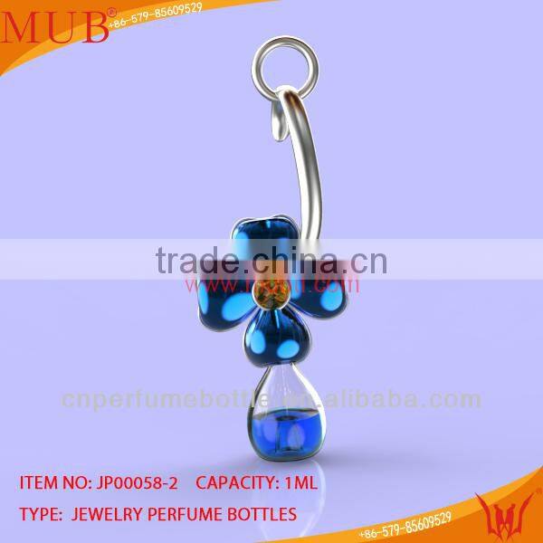 Glass Jewelry UV Flower Shape Necklace Glass Bottle