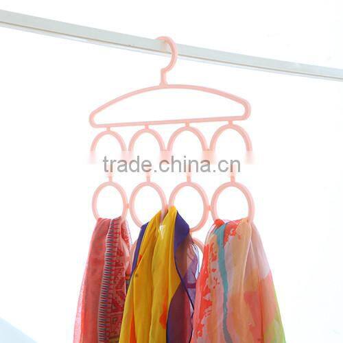 Pink hanger 12 slots scarf tie belt closet organizer accessory holder