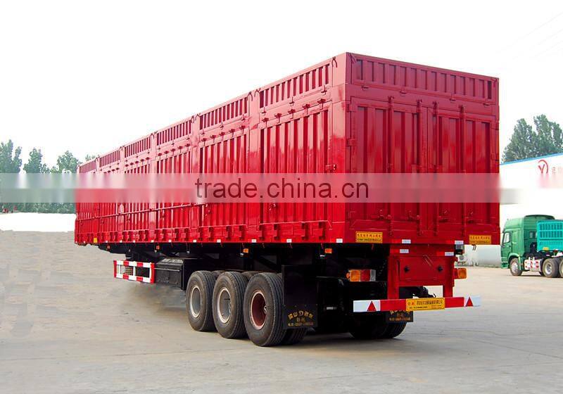 3 axle Strong box semi trailer , van semi trailer , grain transport truck trailer