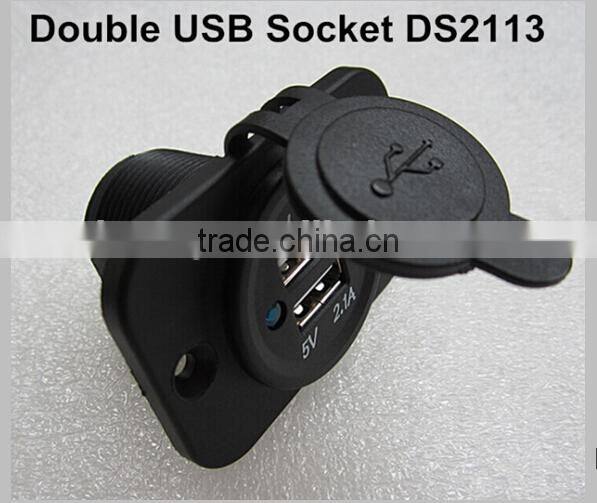 led light 12v car USB socket