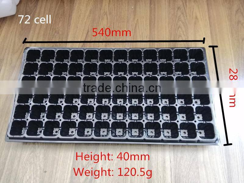 PS black plastic nursery seed 32/50/72 cell plug trays