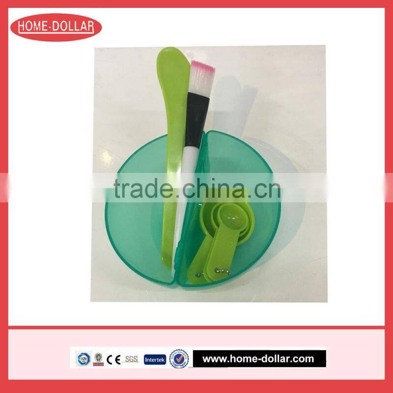 various color soft mask bowl for skin care with brush and spoon