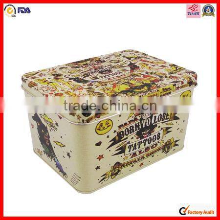 irregular shape tea tin can