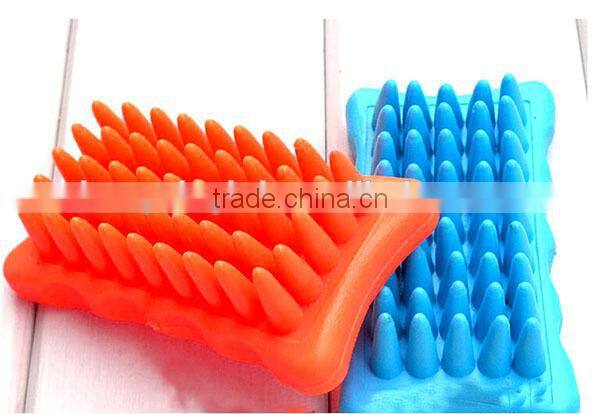 dog cat pet silicone bathing grooming cleaning brush soft durable