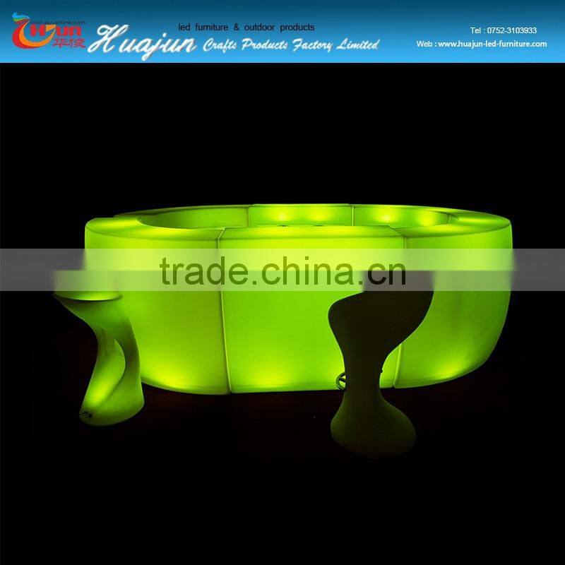 illuminated mobile bar counter