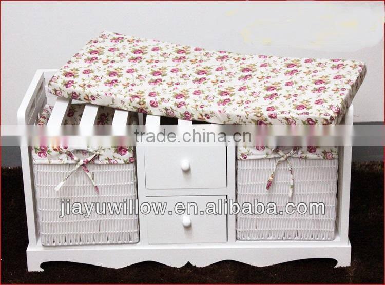 HOT pearl white europe import wood shoe stool living room furniture from china