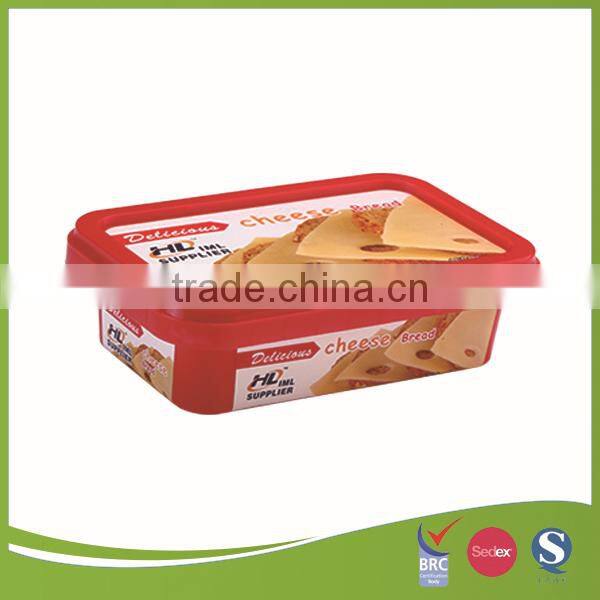 IML custom design pp plastic 150g cheese container