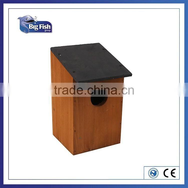 FSC WOODEN NESTING NEST BOX BIRD HOUSE SMALL BIRDS NESTING BOX WITH SLATE ROOF