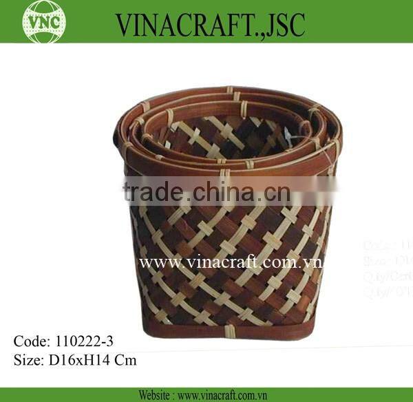 Nice bamboo waste basket for office